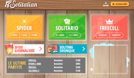 Giochi solitario online