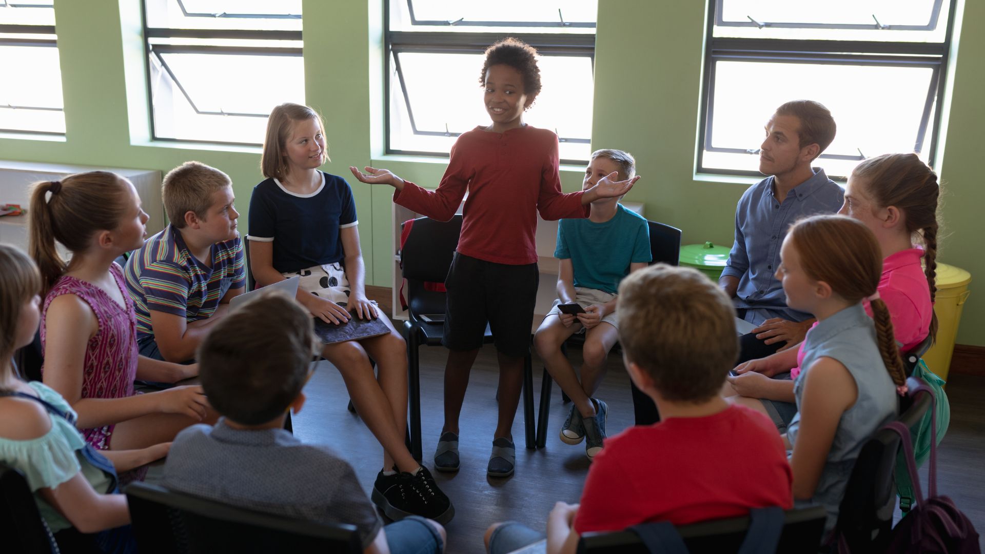 Una classe durante il Circle Time