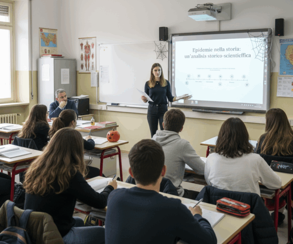 Attività Halloween in una classe di scuola superiore