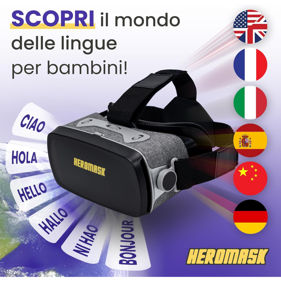 Visore VR + Giochi Lingue