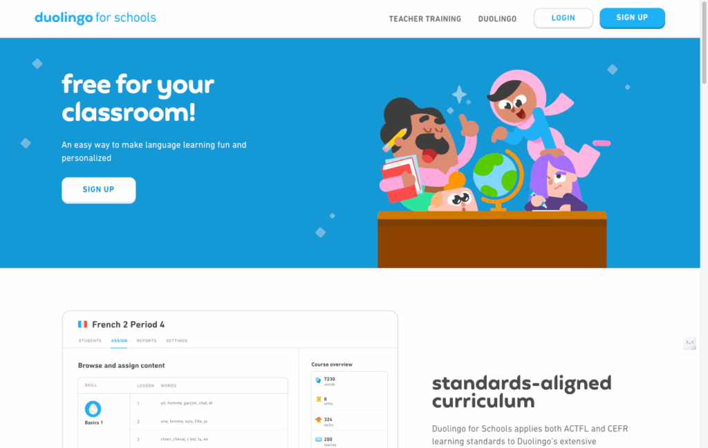 Duolingo for schools